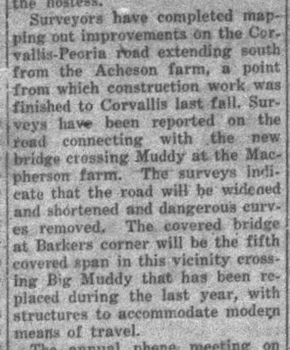 Muddy Creek, Barker's Corner CB 1/16/1931